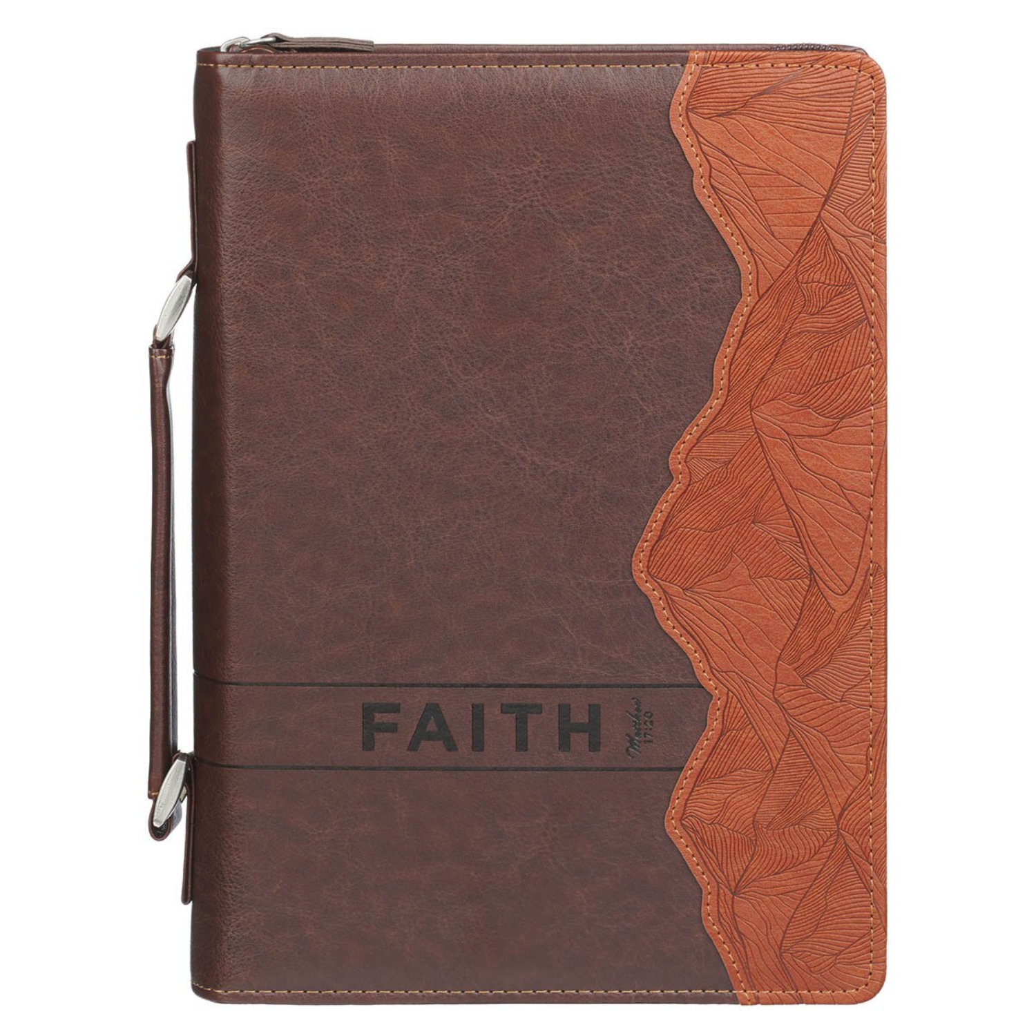 Faith (Brown/Faux Leather) Bible Cover