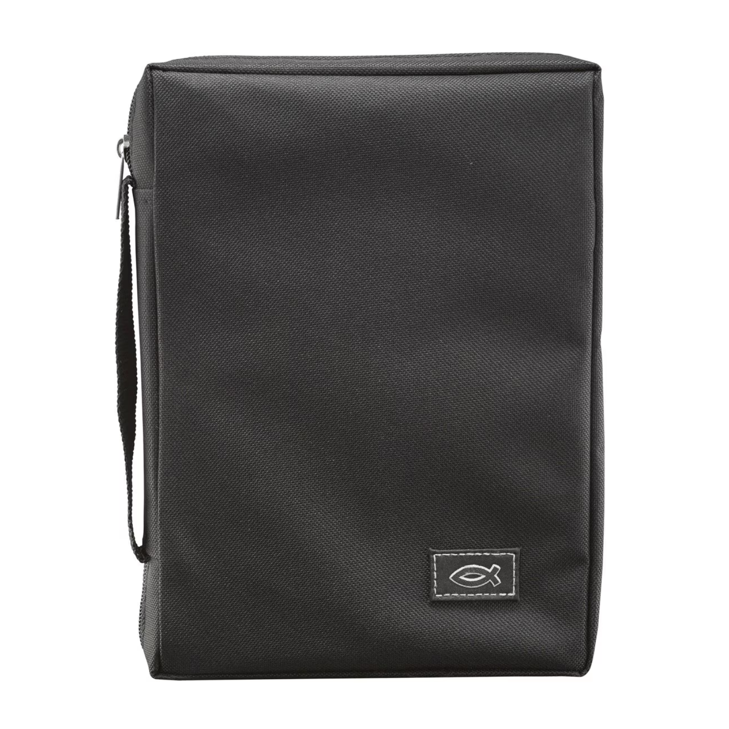 Black Bible Cover with Ichthus Patch