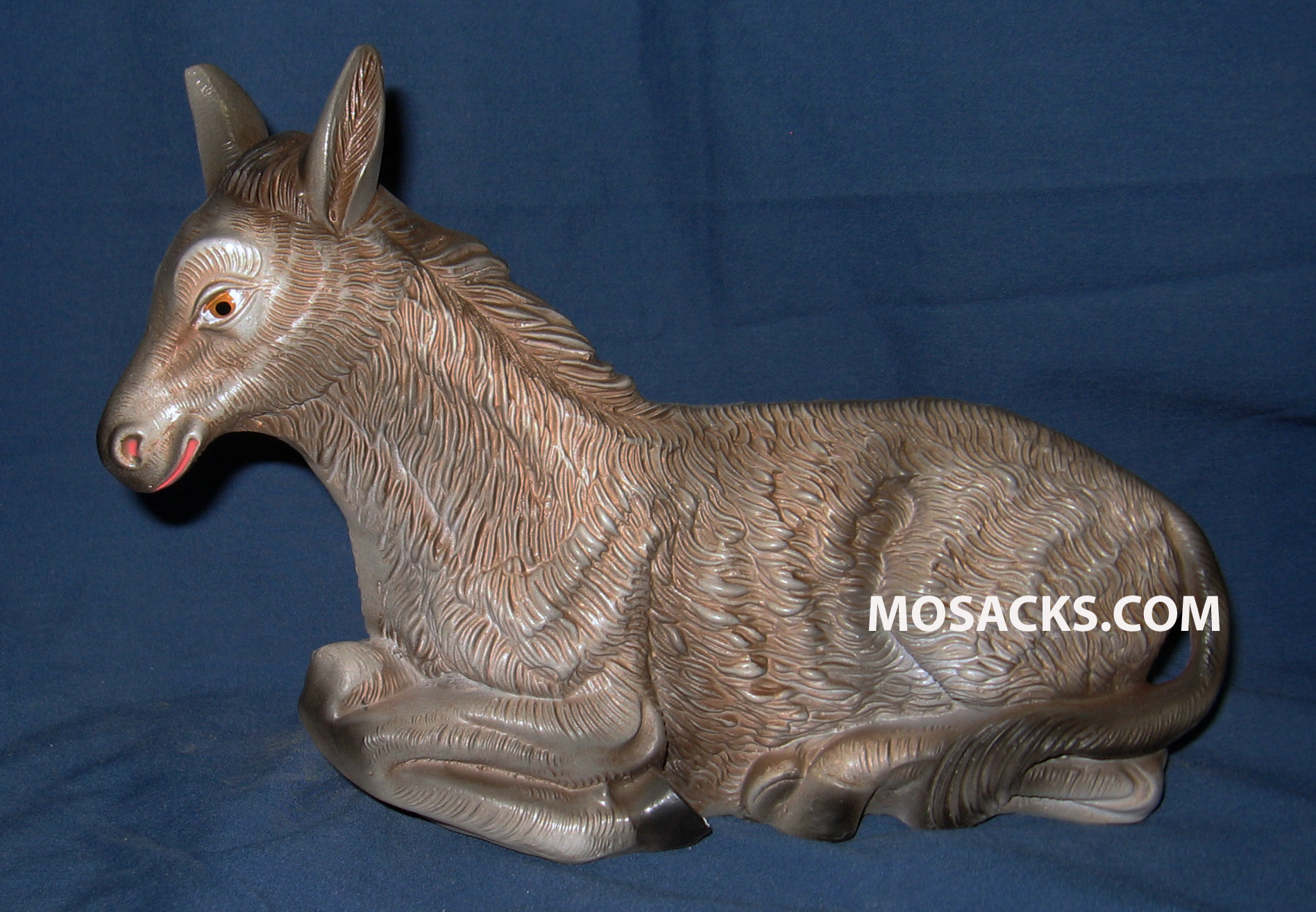 Traditional Plaster 12" Seated Donkey 190-12 NATIVITY DONKEY