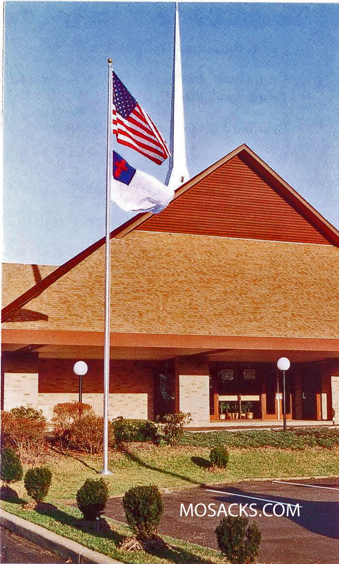 Residential 25' Aluminum Bronze Anodized Special Budget Series Flagpole External Halyard