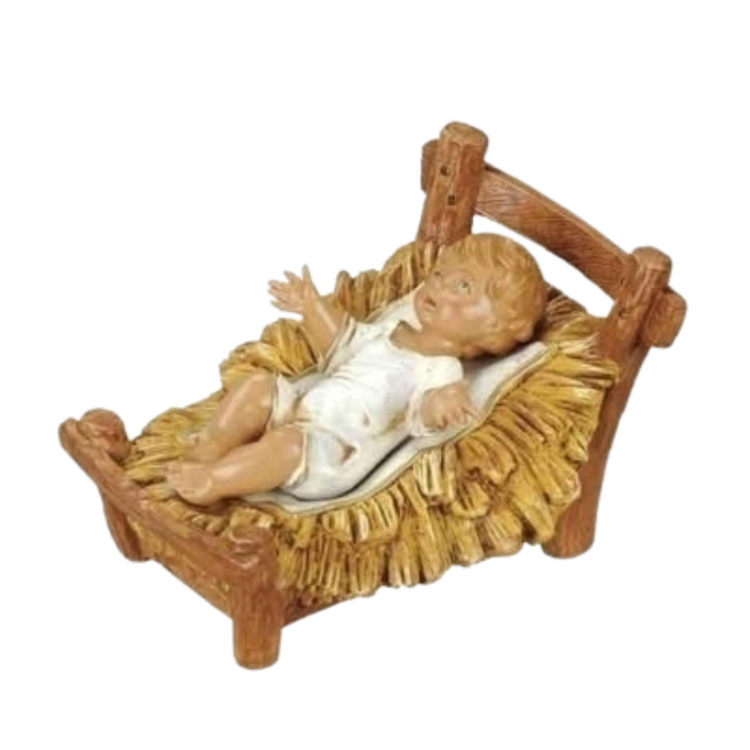 Fontanini 12" Baby Jesus with Crib