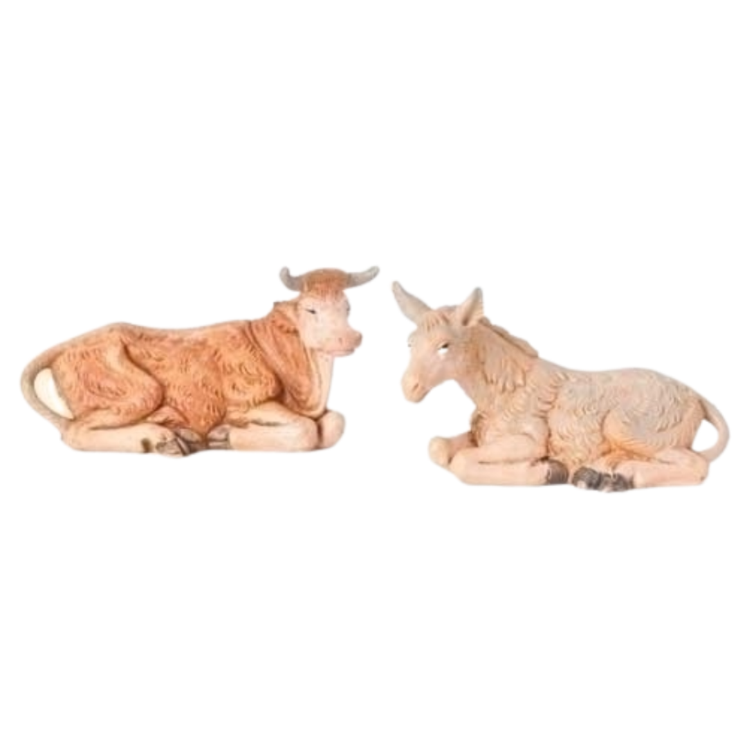 Fontanini 3.5" Two-Piece Donkey & Ox Set 
