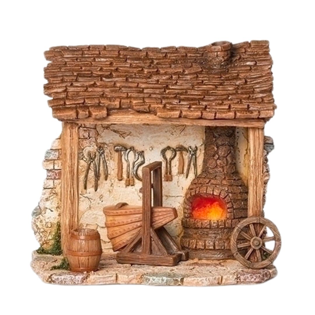 Fontanini 5" Scale Lighted Blacksmith Shop 