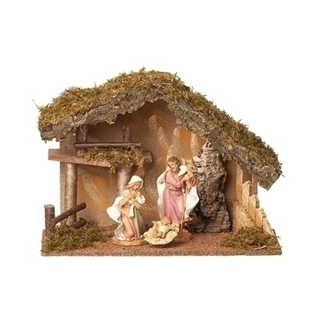 Fontanini 7.5" Italian Stable with 3-Piece Nativity