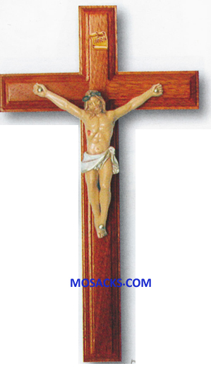 Genuine Walnut Crucifix, 12"