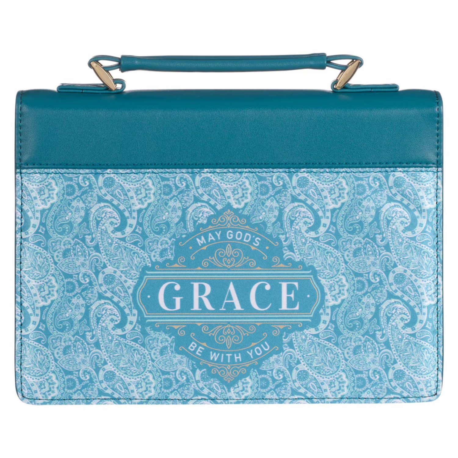 God's Grace (Teal/Faux Leather) Bible Cover