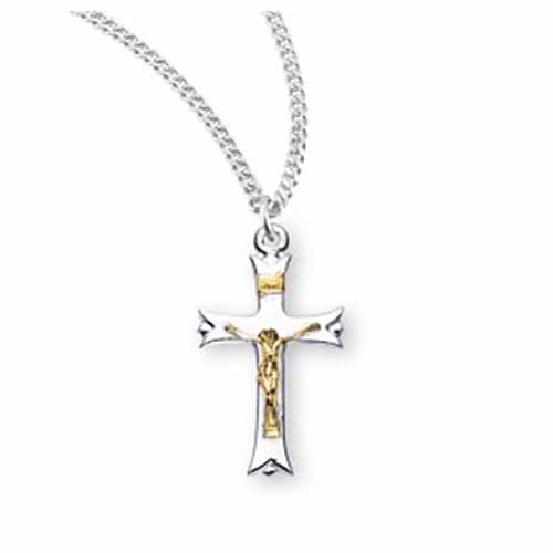 Sterling Silver Crucifix, 3/4", S3807TT18