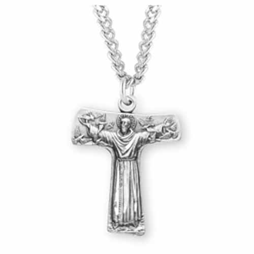 St. Francis of Assisi Sterling Silver Medal, 1", S158624