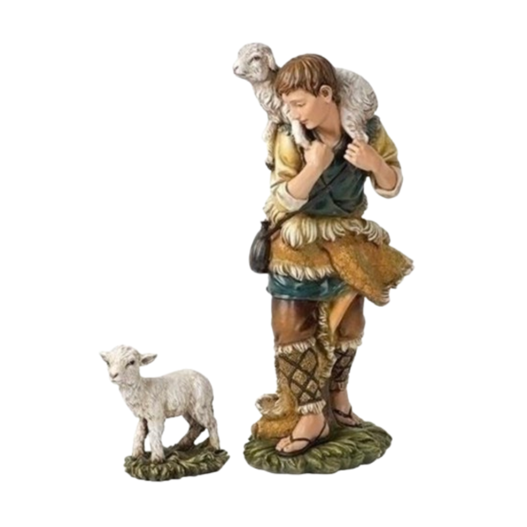 Joseph's Studio 27" Full Color Nativities Gabriel & Lamb (2-Pc. Set)