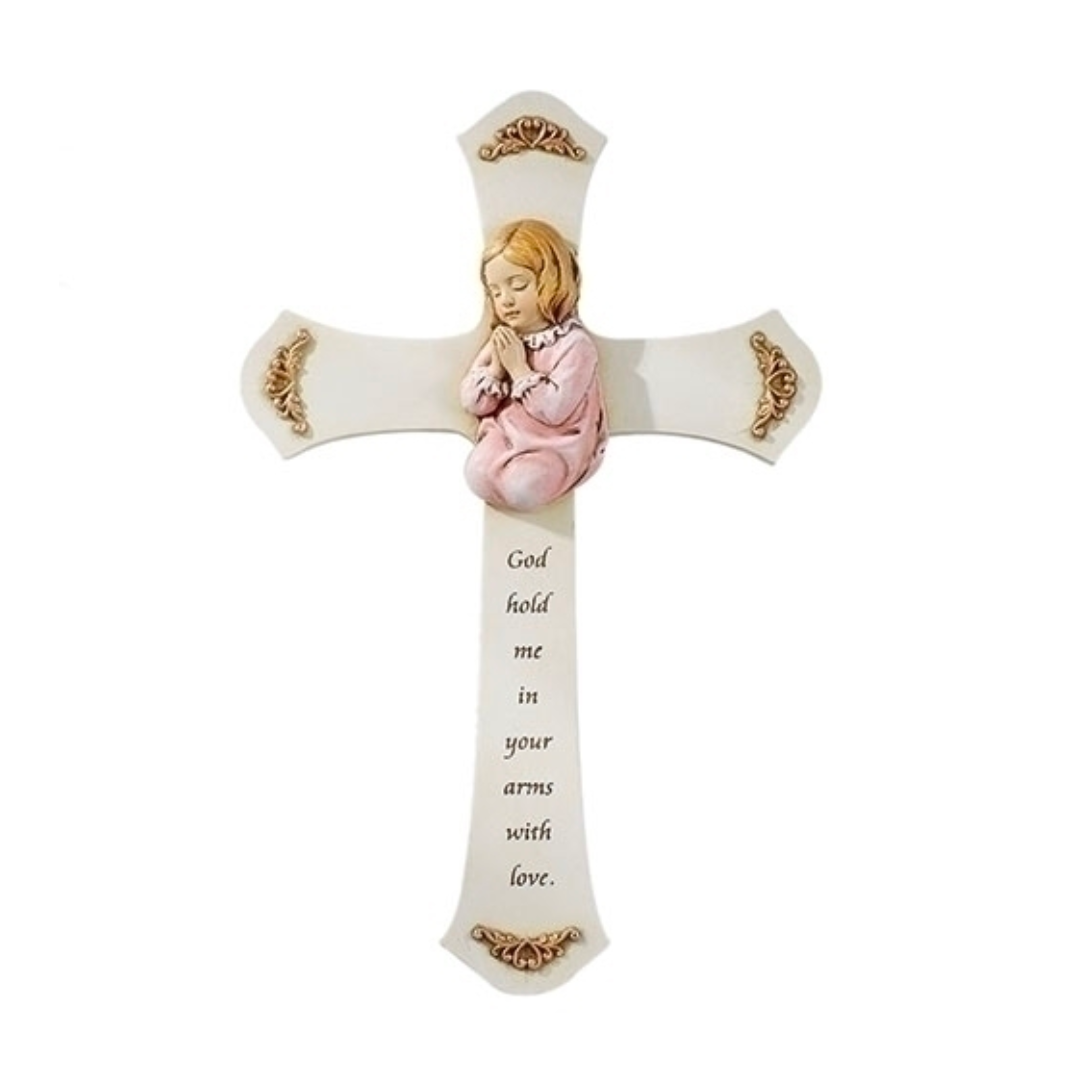 Joseph's Studio Girl Praying 8" Wall Cross 