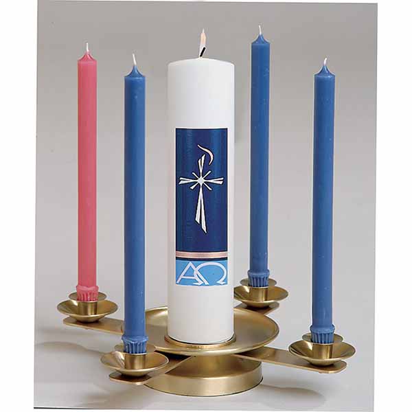 K Brand Bright Brass Advent Wreath 3x15 Inches-K323