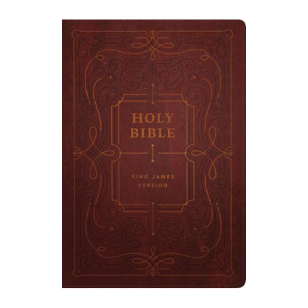 KJV Large Print Thinline Reference Bible (Ornate Burgundy)