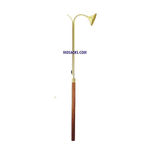 Candle Lighter Snuffer Walnut Solid Brass 36" (#K232)