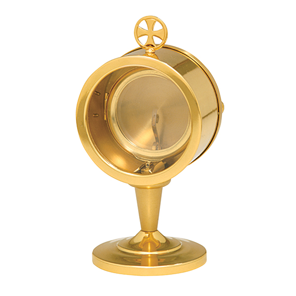 Chapel Monstrance 7-1/2" High holds 2-3/4" Host (K444)