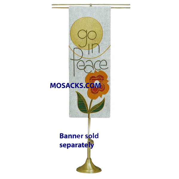 K Brand Processional Double Banner Stand Telescoping Shaft extends 90"-K175
