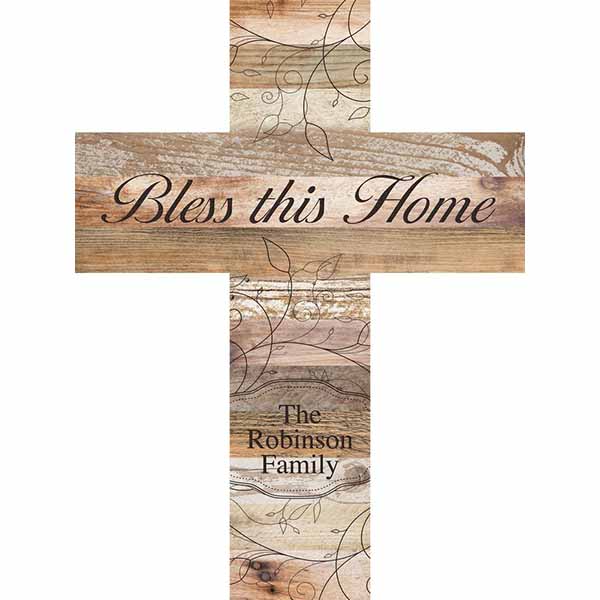 Light Faux Wood Cross