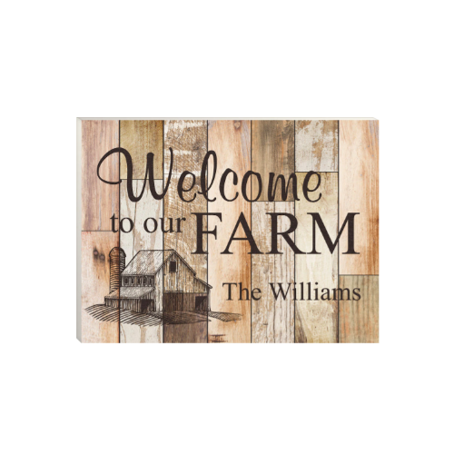 Light Faux Wood Plaque (Personalized)
