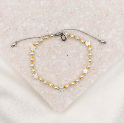 MSMH Esther 4:14 "Made for This Moment" 5 Mother of Pearl Stars Bracelet - 20100WT