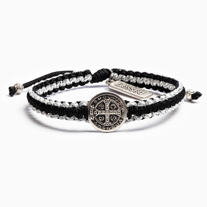 MSMH Gratitude Blessing Bracelet Black Silver 14031SL