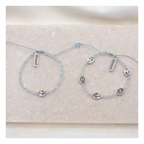 MSMH Mother + Daughter Blessing Bracelets (Silver) - 24085CR