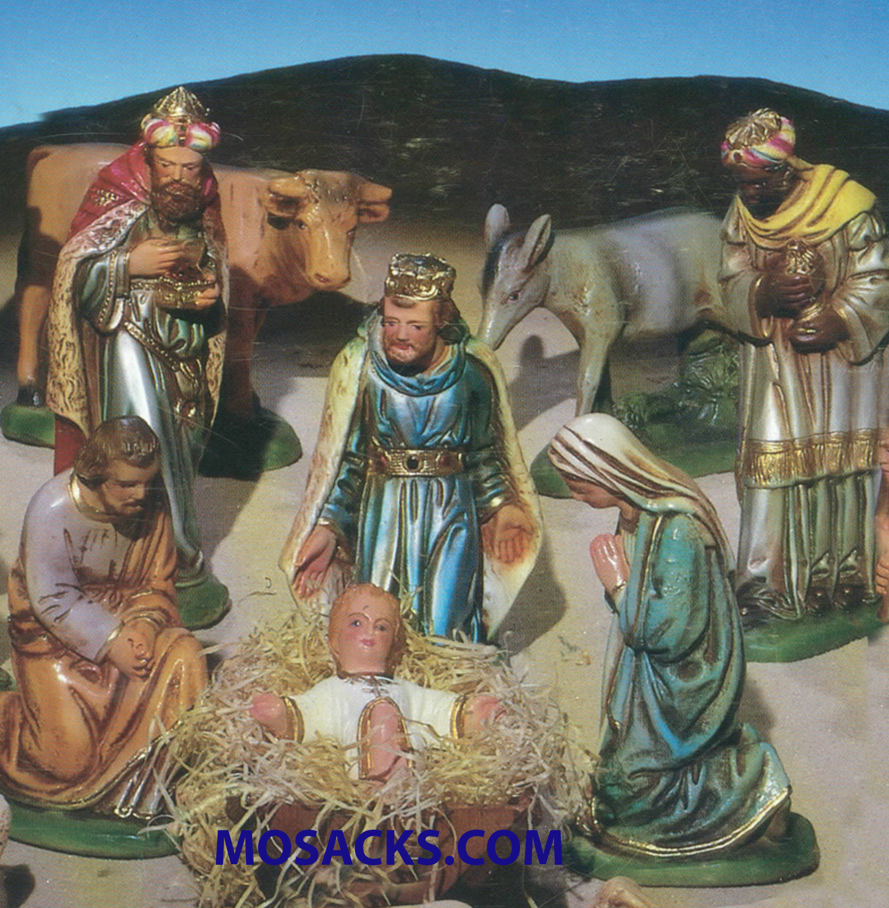 Traditional Plaster Nativity