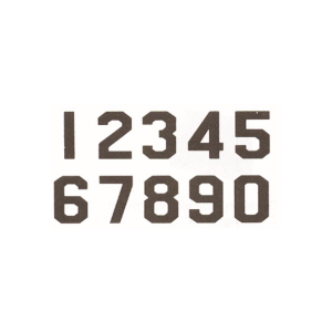 Number Set CDW W/White Background and Black Letters 
