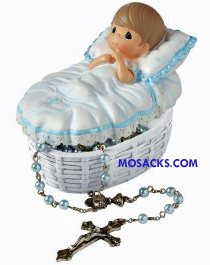 Precious Moments "Baptized In His Name" Boy Rosary Box 153407