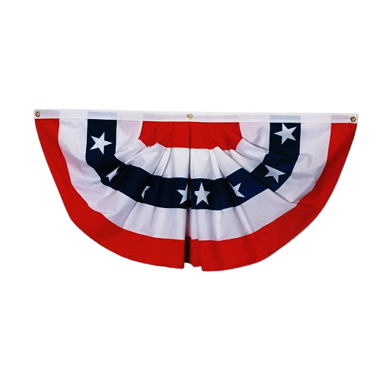 Polycotton Pleated Fan Flag (4 ft. x 8 ft.)