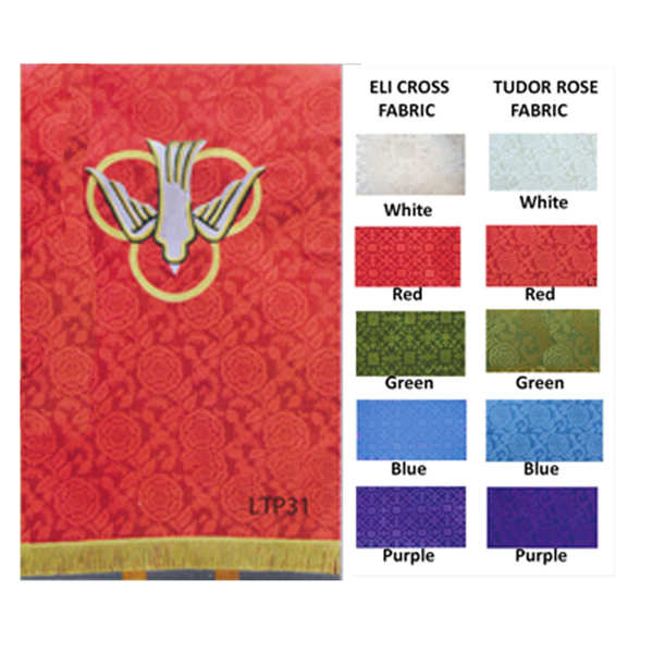 Come Holy Spirit Parament Dove with Trefoil Pulpit Scarf-LTP31