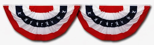 Patriotic Fan Flags, Bunting & Deco
