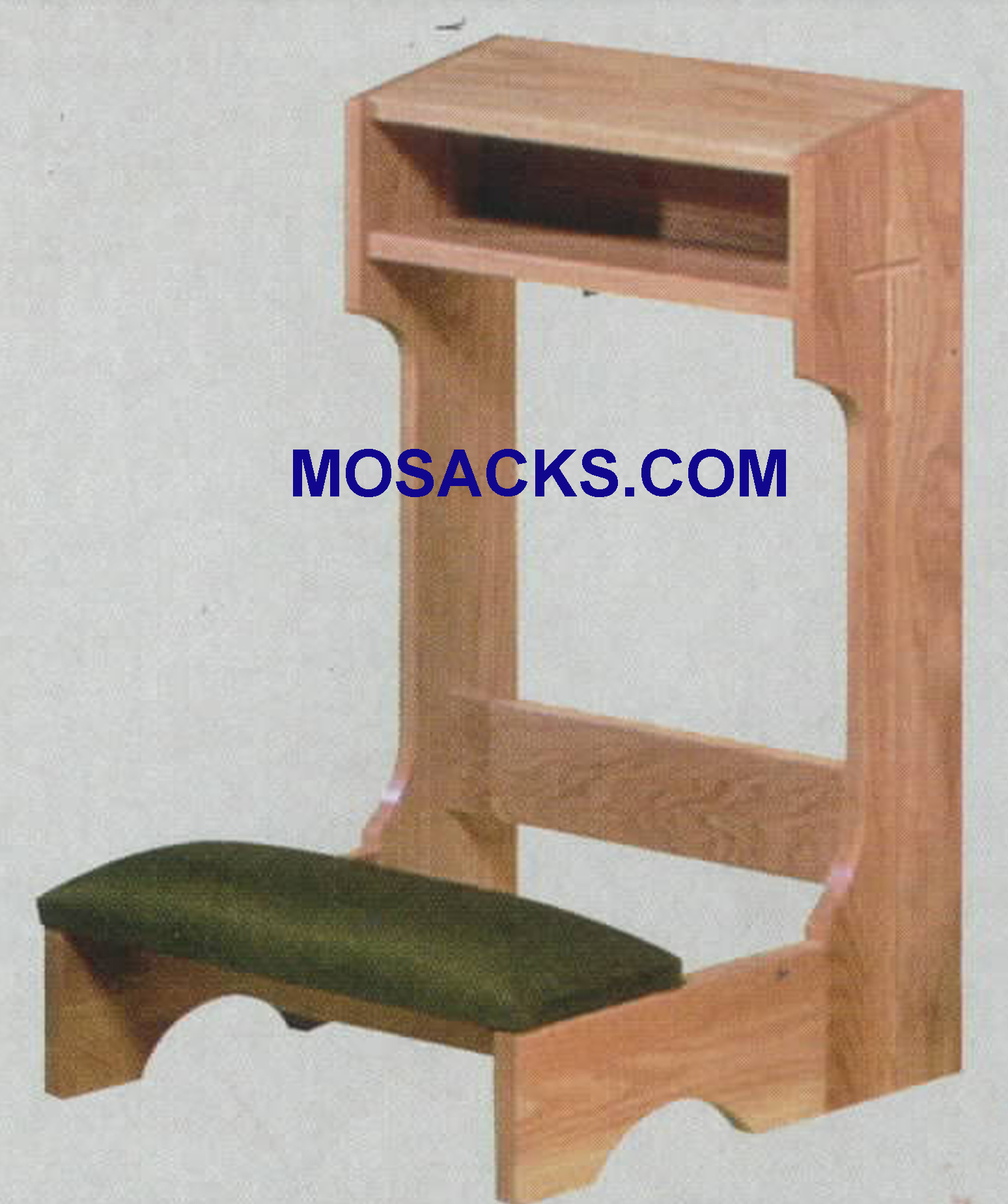 Prie Dieu w/ shelf and padded kneeler 22"w x 21"d 32" H 40-2522