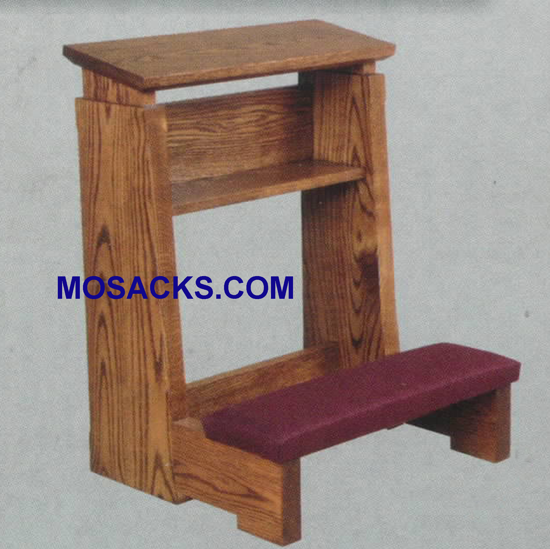Prie Dieu w/shelf and padded kneeler 25" w x 21" d  32" H 40-3460
