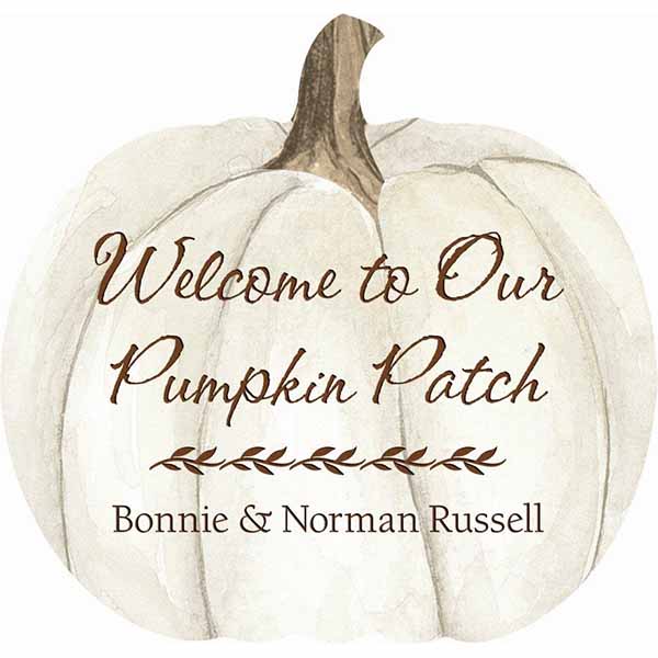 Personalized Pumpkin Sign