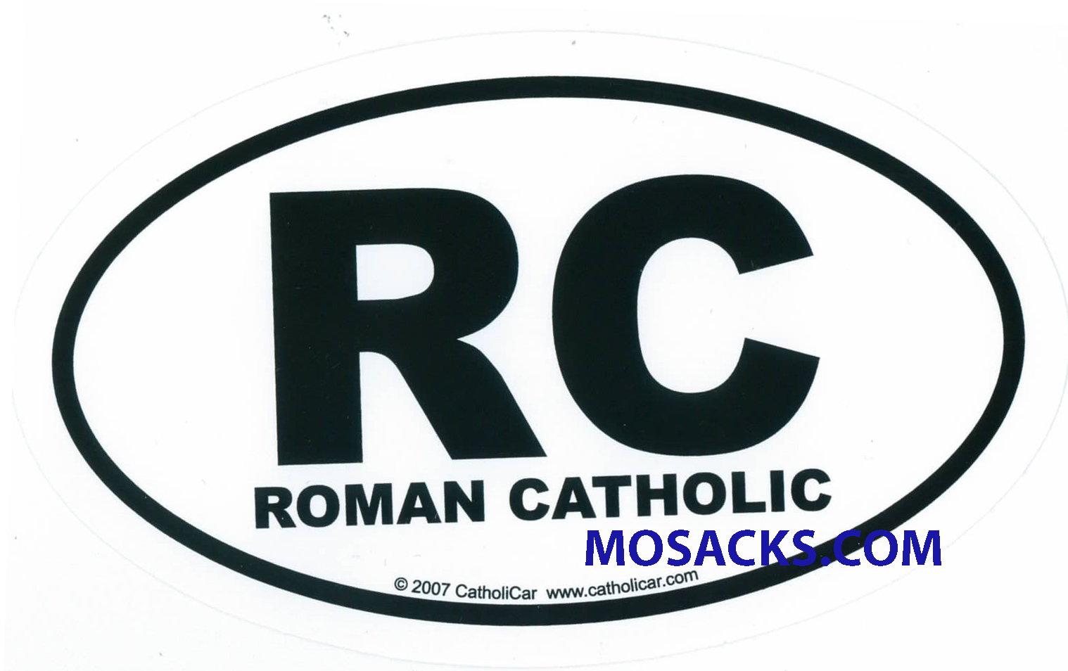 RC Roman Catholic Oval Euro Decal