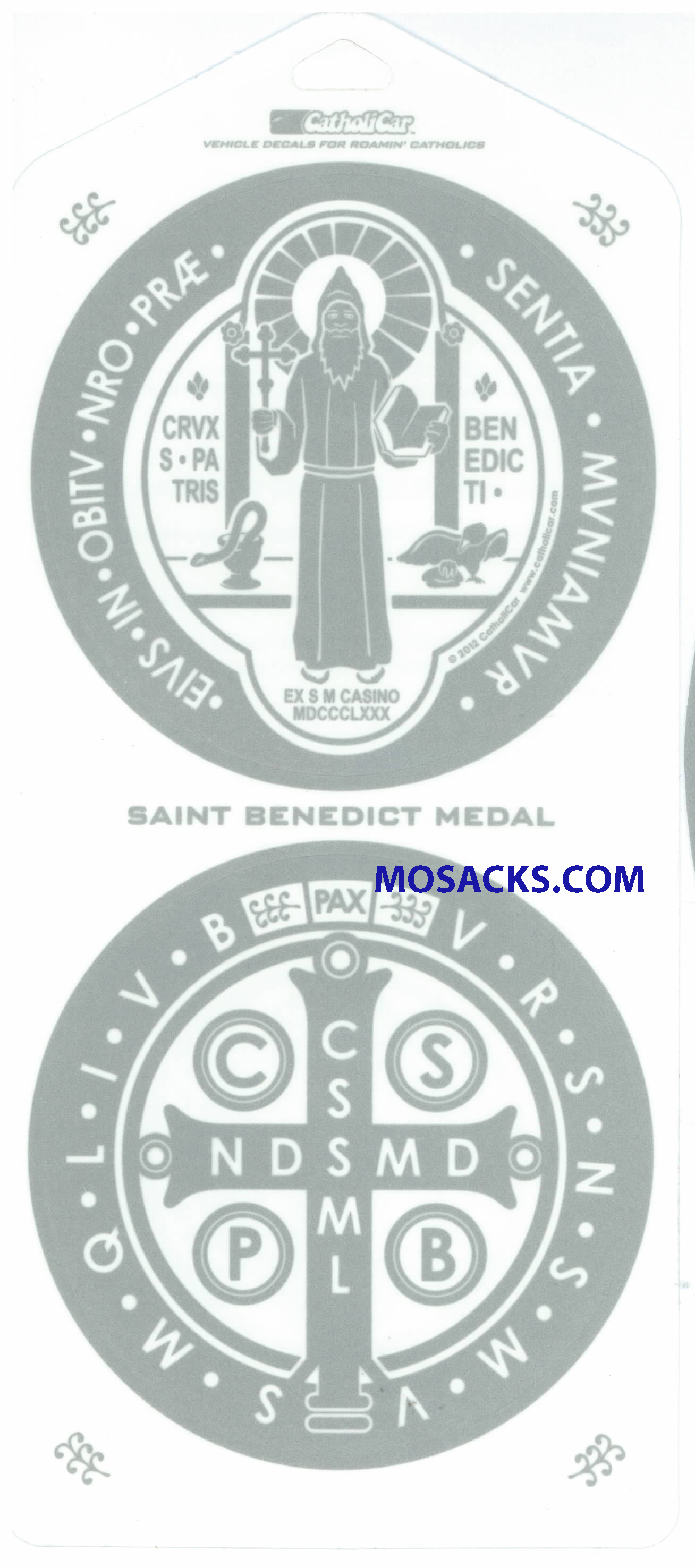 Saint Benedict Double Decal Round