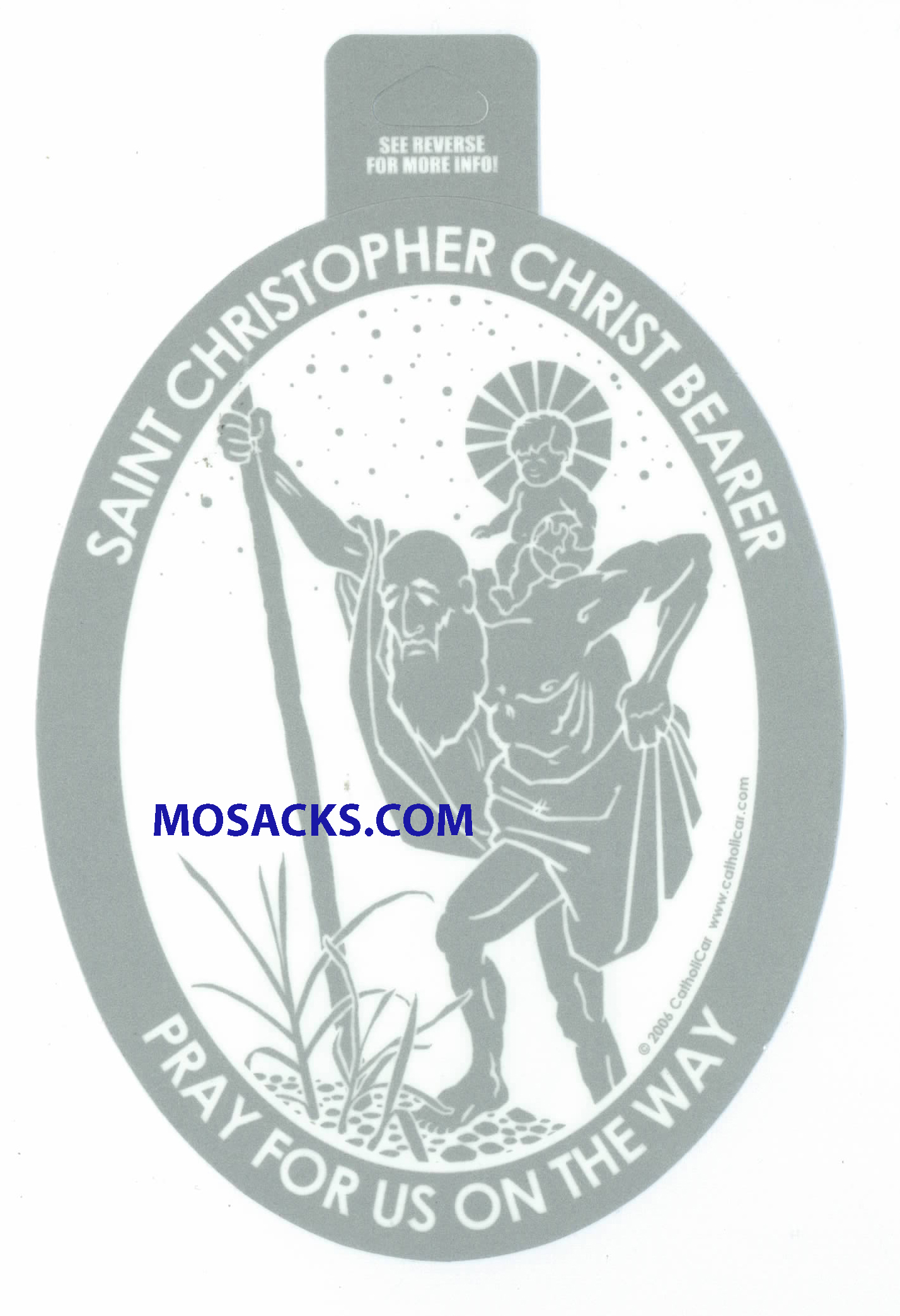 Saint Christopher Oval Decal