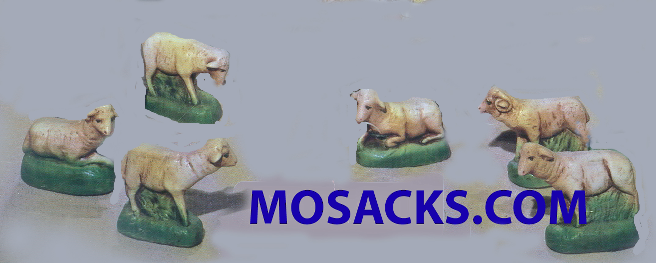 Traditional Plaster 9" Sheep 6 Piece Set 190-SHEEP