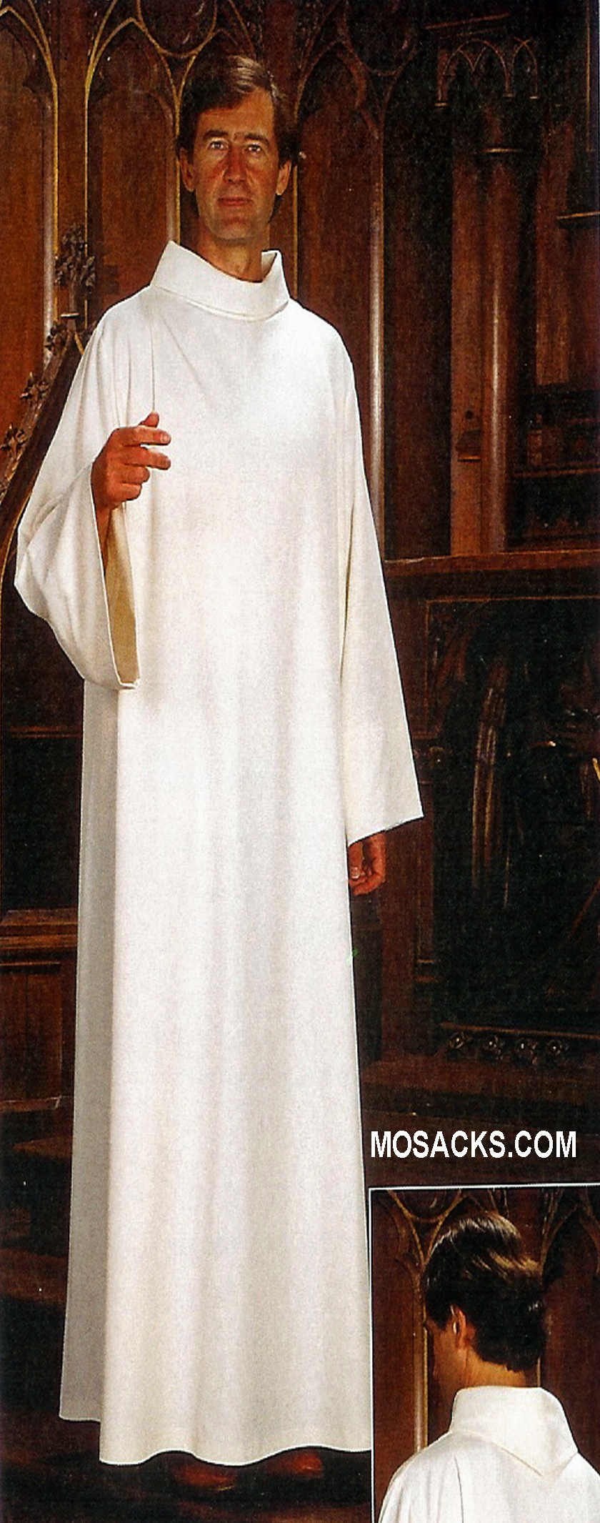 Slabbinck Alb in Beige Vaticano Fabric, Style 11