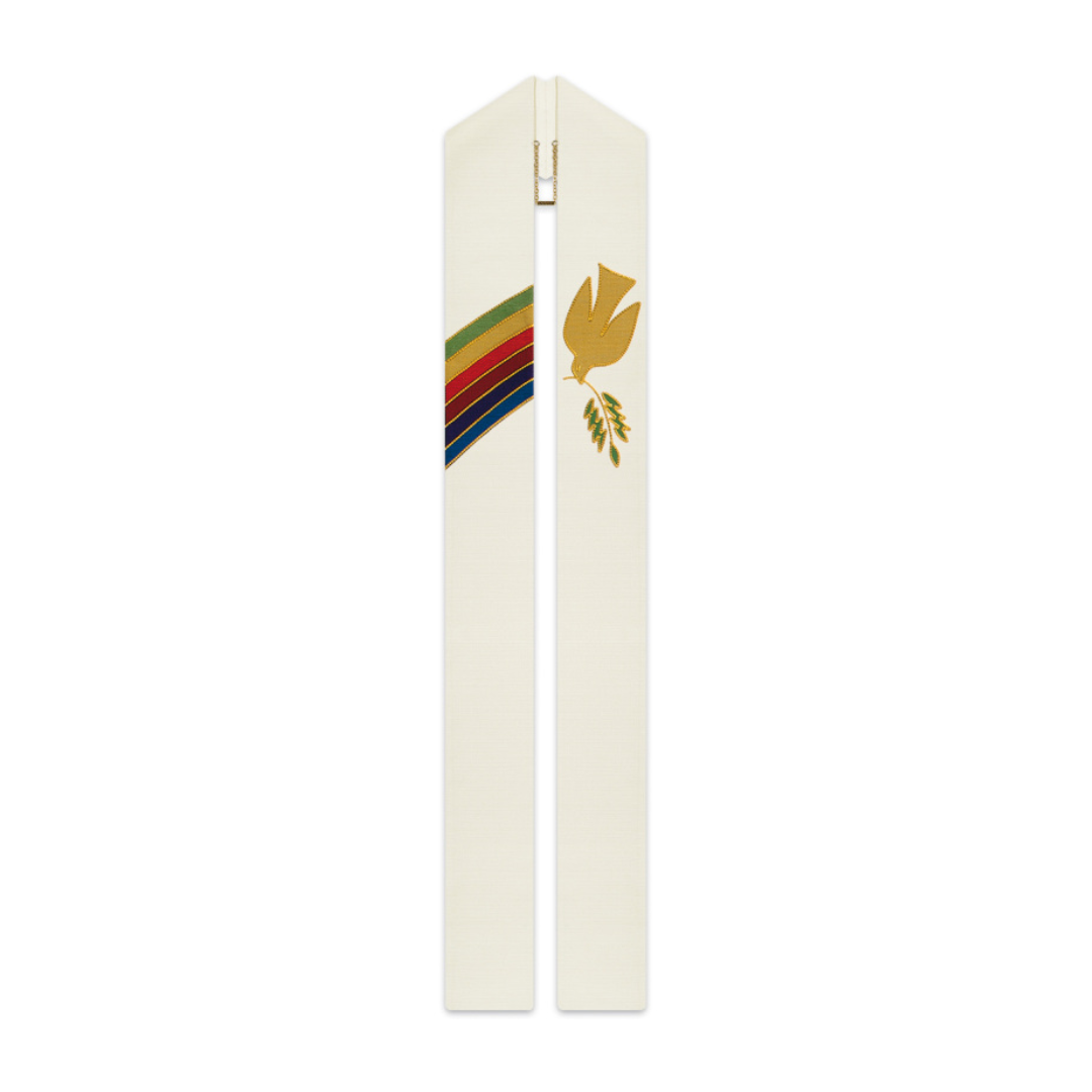 Slabbinck Dove & Rainbow Overlay Stole