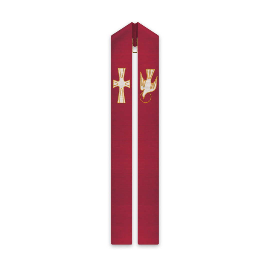 Slabbinck Holy Spirit Overlay Stole (Red)
