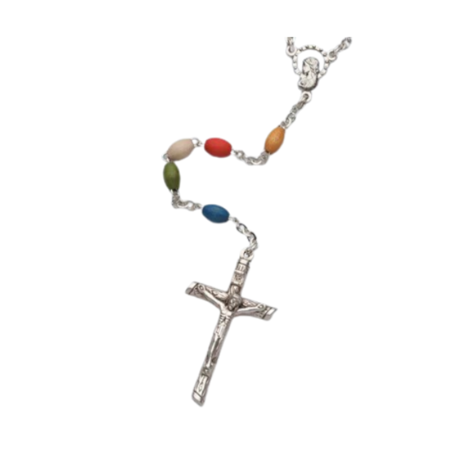 Specialty Rosary World Mission Wood Rosary and Prayer Card