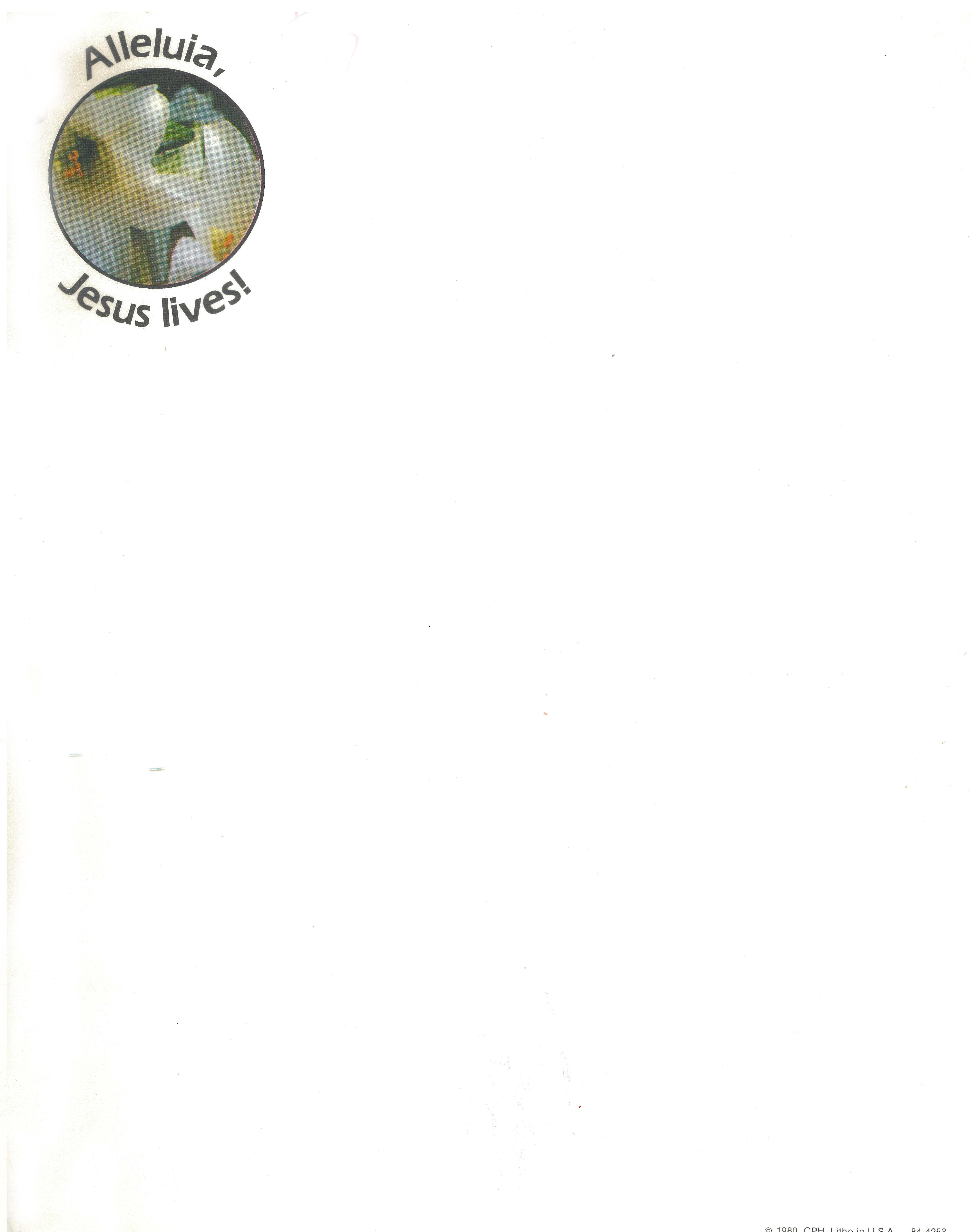 Stationery Alleluia Jesus Lives-84-4253