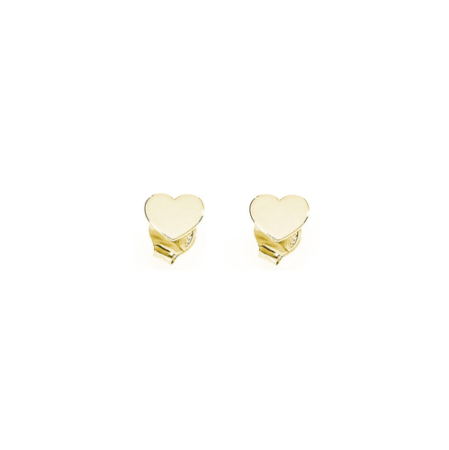 Sterling Silver Heart Earrings Gold Dipped-ORHG