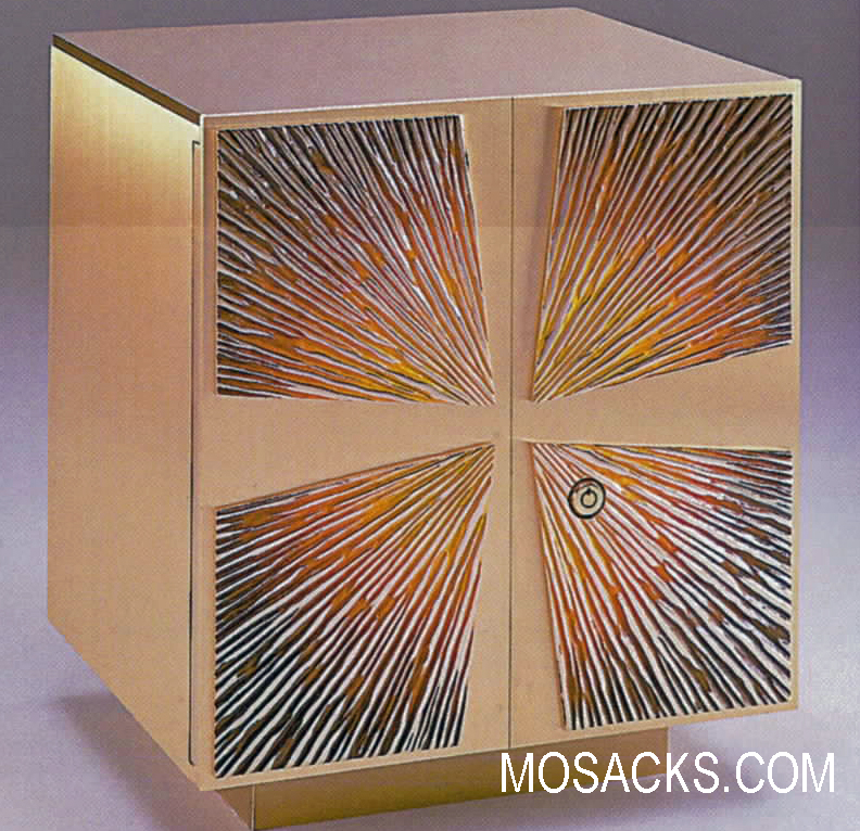 Bronze Tabernacle with Cross & Enameled Sunburst Motif 26TAB32