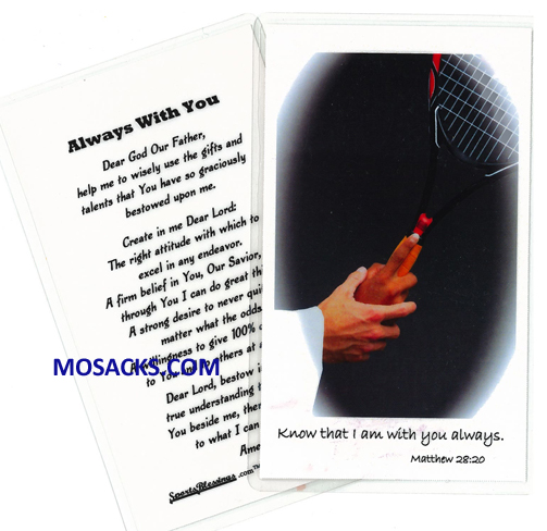 Sports Tennis Laminated Holy Card 477-TENNIS