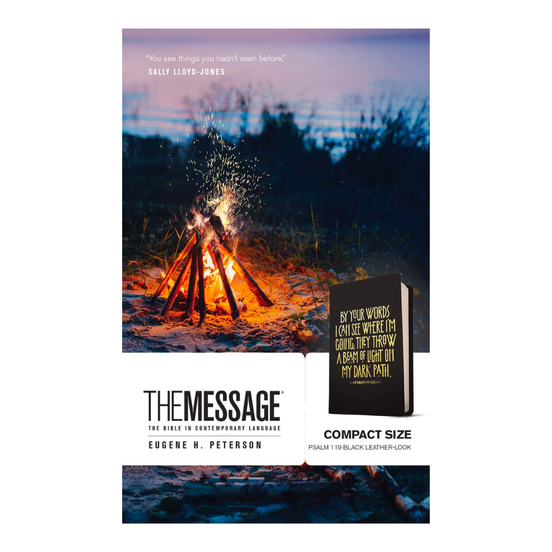 The Message Bible: Compact (Black/LeatherLike)