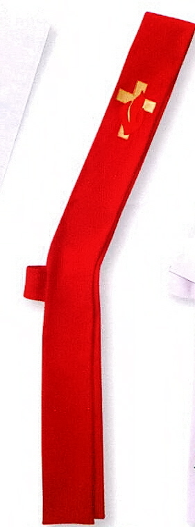 Red Holy Spirit Deacon Stole, Theological Threads, #T85092A