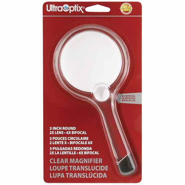Magnifier UltraOptix 2X Lens & 6X Bifocal Magnifier UO-3C 3" Round