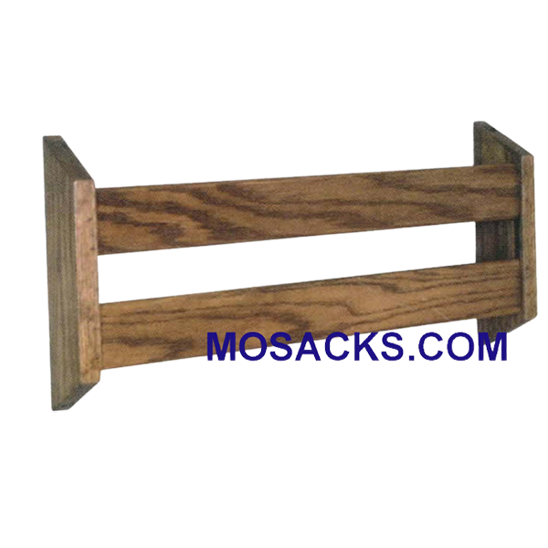 Wood Hymn Book Rack Pew Accessory Exterior: 20"W x 9"H (#4225)
