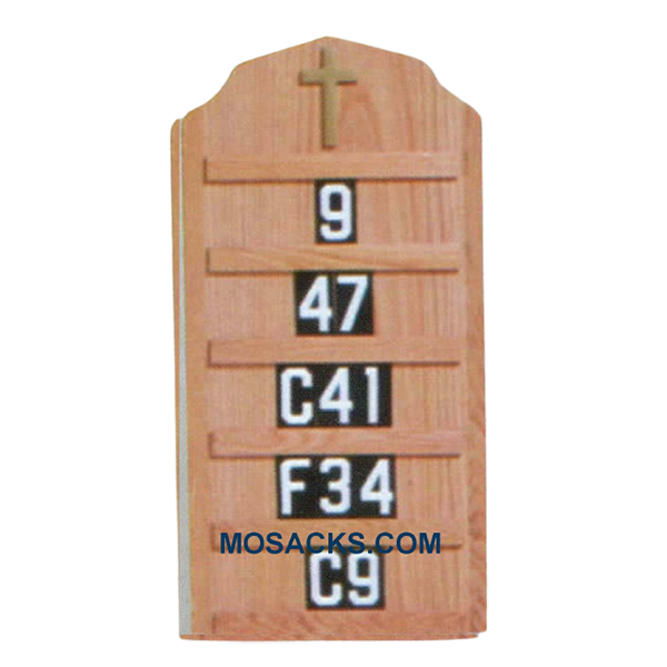 Wooden Hanging Hymn Board 15"W x 30"H 40-4296T